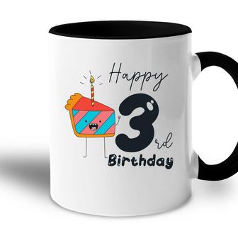 Happy 3Rd Birthday With A Beautiful Little Cake In A Romantic Evening Accent Mug - Seseable