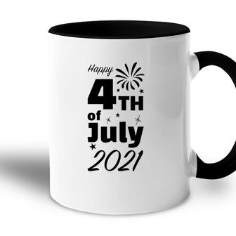 Happy 4Th Of July 2021 Fourth 4Th Of July American Flag Patriotic Accent Mug - Seseable