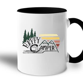 Happy Camper Mountain Tree 2022 Trend Accent Mug - Seseable