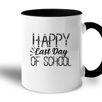 Happy Last Day Of School With Familiar Pens And Books Accent Mug - Seseable