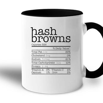 Hash Browns Nutrition Facts Funny Thanksgiving Christmas Accent Mug - Seseable