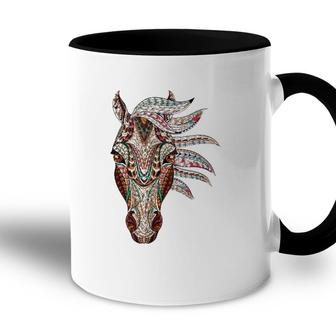Horse Tribal Abstract Art Native American Geometric Horse Accent Mug | Mazezy