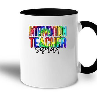 Intervention Teacher Squad Back To School For Teacher Crew Accent Mug | Mazezy
