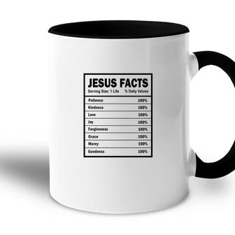 Jesus Facts Bible Verse Black Graphic Great Christian Accent Mug - Seseable
