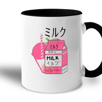 Kawaii90S Japanese Otaku Stylish Aesthetic Milk Strawberry Accent Mug - Seseable