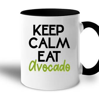Keep Calm And Eat Avocado Funny Ok Bro Accent Mug - Seseable