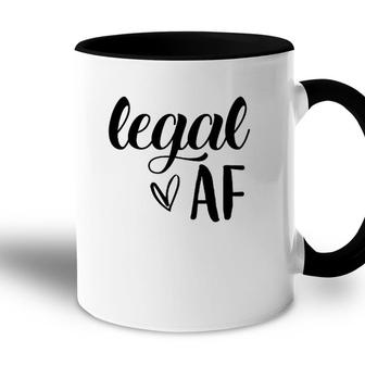 Legal Af 21St Birthday Te 21 Years Old Birthday Queen Accent Mug - Seseable