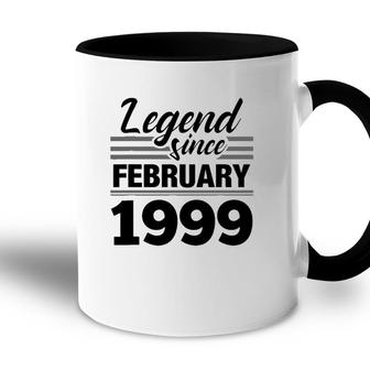 Legend Since February 1999 - 23Rd Birthday 23 Years Old Accent Mug - Seseable