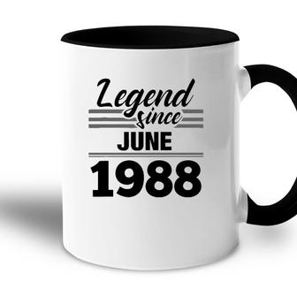 Legend Since June 1988 33Rd Birthday 33 Years Old Gift Accent Mug - Seseable
