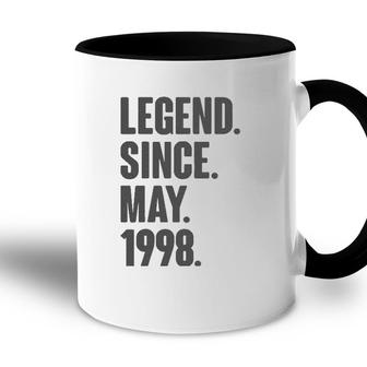 Legend Since May 1998 Birthday Gift For 23 Years Old Man Accent Mug - Seseable