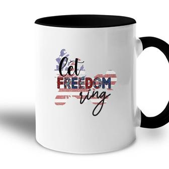 Let Freedom Ring Usa Flag July Independence Day 2022 Accent Mug - Seseable