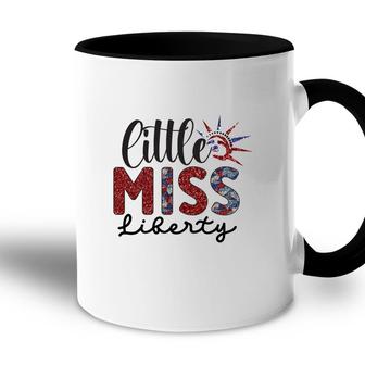Little Miss Liberty July Independence Day 2022 Accent Mug - Seseable
