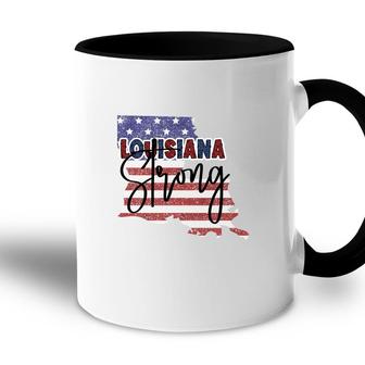Louisiana Strong July Independence Day 2022 Accent Mug - Seseable