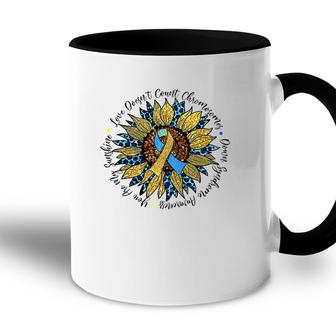Love Doesnt Count Chromosomes Down Syndrome Sunflower Accent Mug | Mazezy