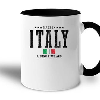 Made In Italy A Long Time Ago Funny Italian Pride Flag Zip Accent Mug - Seseable