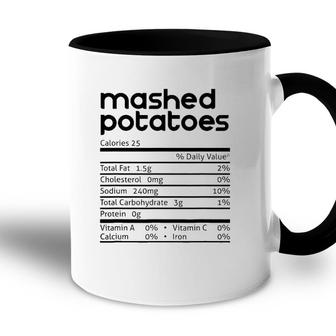 Mashed Potato Nutrition Facts Funny Thanksgiving Christmas Accent Mug - Seseable