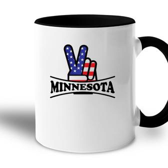 Minnesota Home State Retro Vintage 70S 80S Style Accent Mug - Seseable
