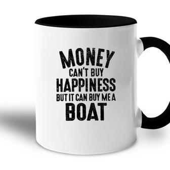 Money Cant Buy Happiness Funny Saying New Letters Accent Mug - Seseable
