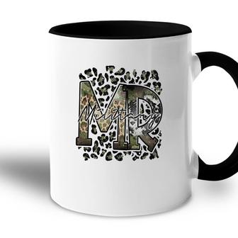 Mr Military My Dad Is Hero Leopard Plaid Accent Mug - Seseable