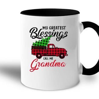 My Greatest Blessings Call Me Grandma Xmas Gifts Christmas Accent Mug - Seseable