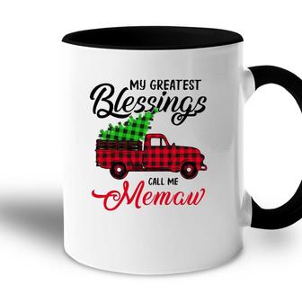 My Greatest Blessings Call Me Memaw Xmas Gifts Christmas Accent Mug - Seseable