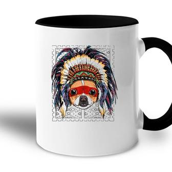 Native Indian Chihuahua Native American Indian Dog Lovers Accent Mug | Mazezy
