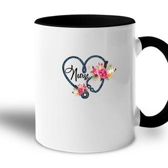 Nurse Happy Is To Save Someone Life Flowers New 2022 Accent Mug - Seseable