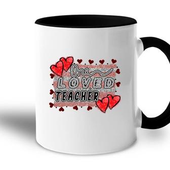 One Great Loved Teaher Is Teaching Hard Working Students Accent Mug - Seseable