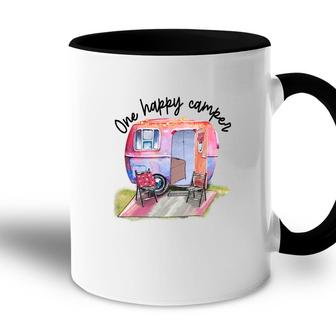 One Happy Camper One Happt Person Camp Life Custom Accent Mug - Seseable