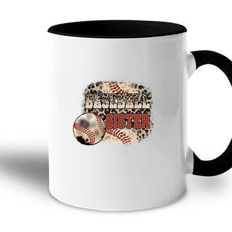 Original Baseball Sister Design Great Black Graphic Accent Mug - Seseable