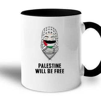 Palestine Will Be Free Gaza Flag Arabic Support Scarf Women Accent Mug - Seseable