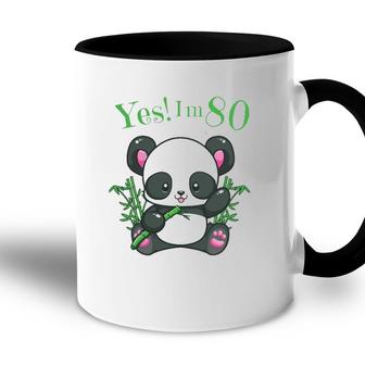 Panda 80Th Birthday Gift Birthday Outfit 80 Ver2 Accent Mug | Mazezy
