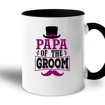 Papa Of The Groom Groom Bachelor Party Accent Mug - Seseable