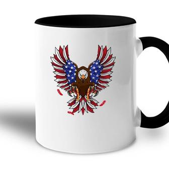 Patriotic July 4Th Usa Eagle Lovers American Flag Eagle Accent Mug - Seseable