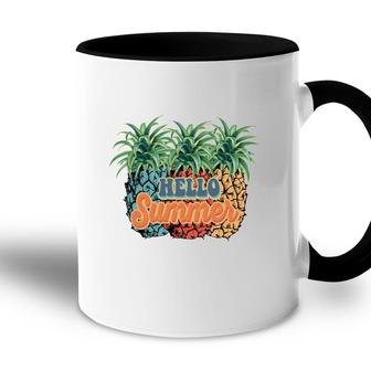 Pineapple Hello Summer Retro Summer Beach Accent Mug - Seseable