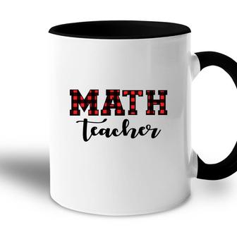 Plaid Math Teacher Cool Awesome Gifts Accent Mug - Seseable
