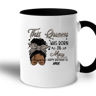 Queen Was Born In May Black Girl Birthday Mothers Day Accent Mug - Seseable