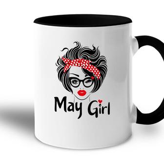 Queens Are Born In May Girl Cute May Birthday Women Accent Mug - Seseable