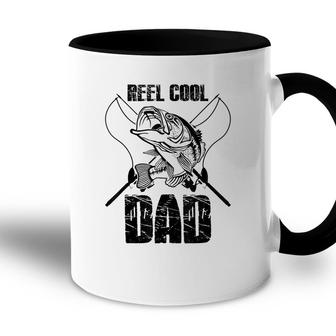 Reel Cool Papa Fishing Dad Gifts Fathers Day Fisherman Fish Accent Mug - Seseable