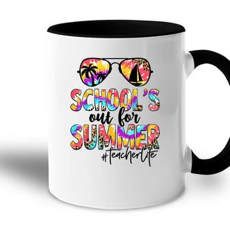 Retro Last Day Of School Schools Out For Summer Teacher Life Accent Mug - Seseable