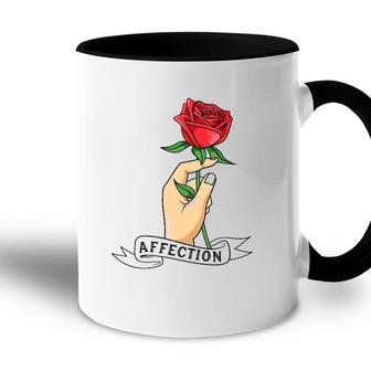 Rose Hand Affection Floral Novelty Accent Mug | Mazezy