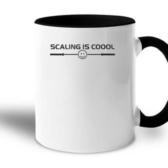 Scaling Is Cool Smiling Barbell Accent Mug | Mazezy