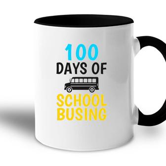 School Bus Driver 100 Days Of School Busing Gift Accent Mug - Seseable