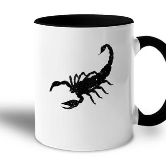 Scorpion Animal Distressed Vintage Look Silhouette Scorpio Accent Mug | Mazezy