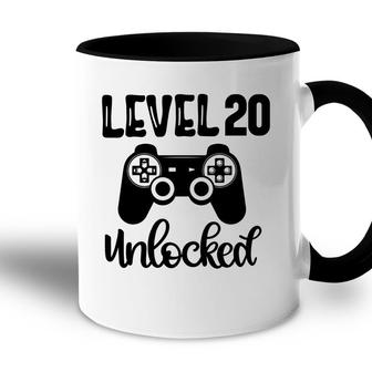 Since 2002 Level 20 Unlocked Quickly And 20Th Birthday Accent Mug - Seseable