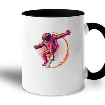 Skateboard Cosmonaut Space Science Gift Funny Astronaut Accent Mug | Mazezy