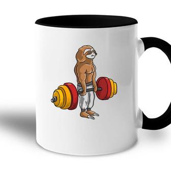 Sloth Deadlift Lazy Fitness Bodybuilder Animal Accent Mug | Mazezy