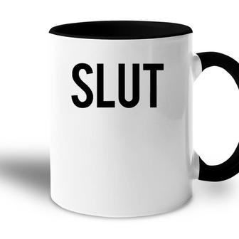 Slutword Only Black Condensed Accent Mug | Mazezy