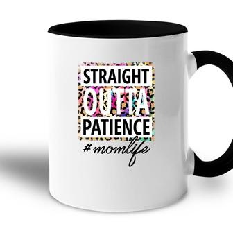 Straight Outta Patience Momlife Pink Leopard Vintage Mothers Day Accent Mug - Seseable