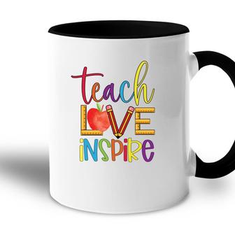 Students Are Inspired By The Teachers Teaching And Love Accent Mug - Seseable